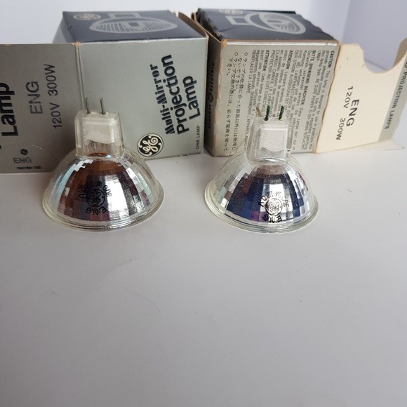 2 General Electric GE Multi Mirror Projection Lamp Bulb ENG 300W 120v Slide Proj - Picture 3 of 12
